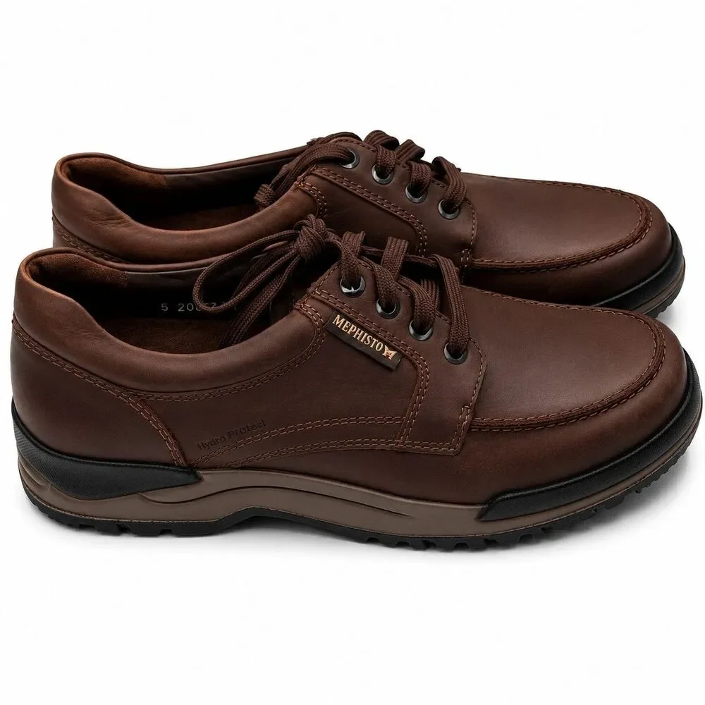 Mephisto Charles Dark Brown Grizzly Leather Derby Shoes Men’s US 10 EU 44